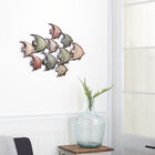 Multi Colored Metal Coastal Fish Wall Decor, , alternate image number null