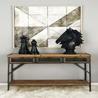 Brown Industrial Metal Console Table, 32 x 43, , alternate image number null