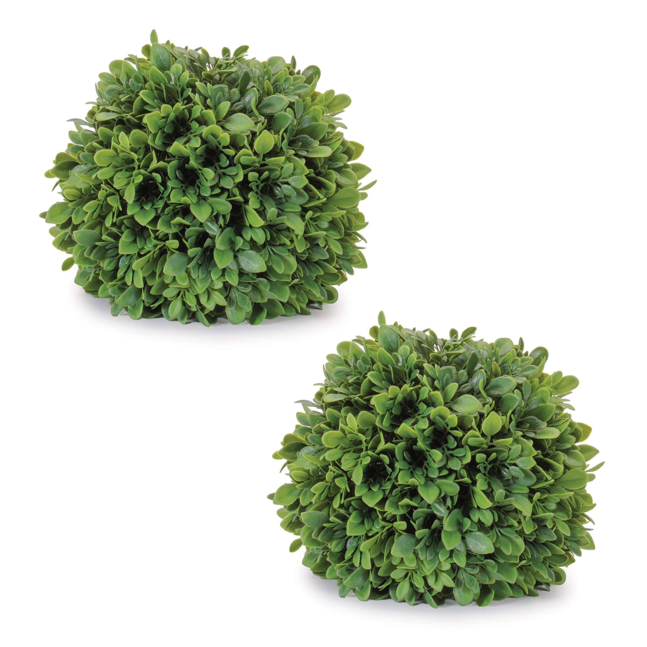 Boxwood Foliage Orb Set of 2, GREEN, alternate image number 1