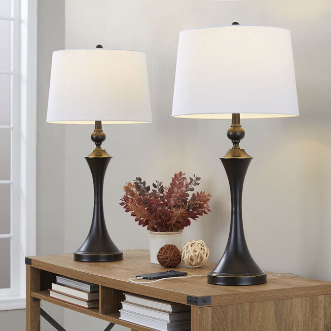 Flint 30.75 inches Metal Table Lamp With Usb - Set Of 2, , alternate image number 7