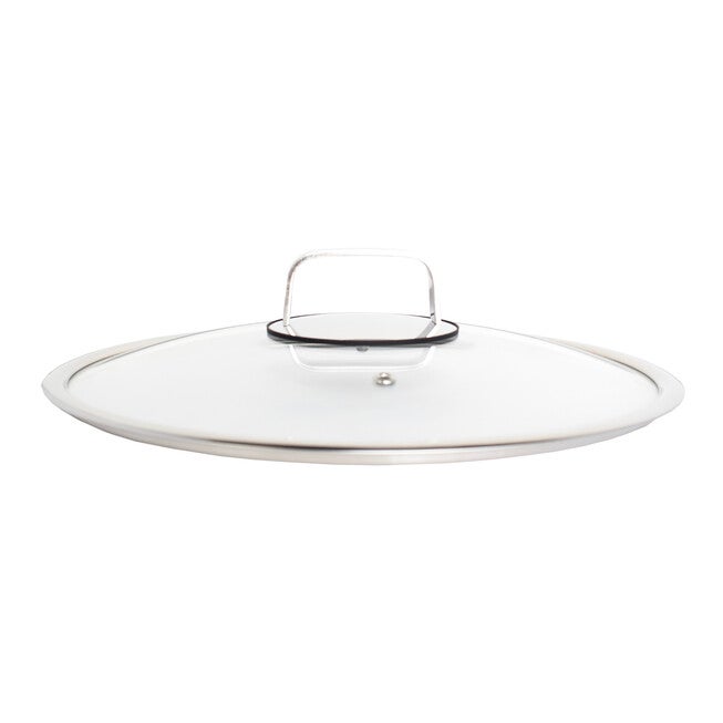 LIVWELL DiamondClad™ 12 inches Tempered Glass Lid with Silicone Rim, Cool Touch Insulated Handle, Dishwasher Safe – Clear, CLEAR, hi-res image number null