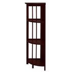 4-Shelf Corner Folding Bookcase - Truffle Brown, , on-hover image number 1