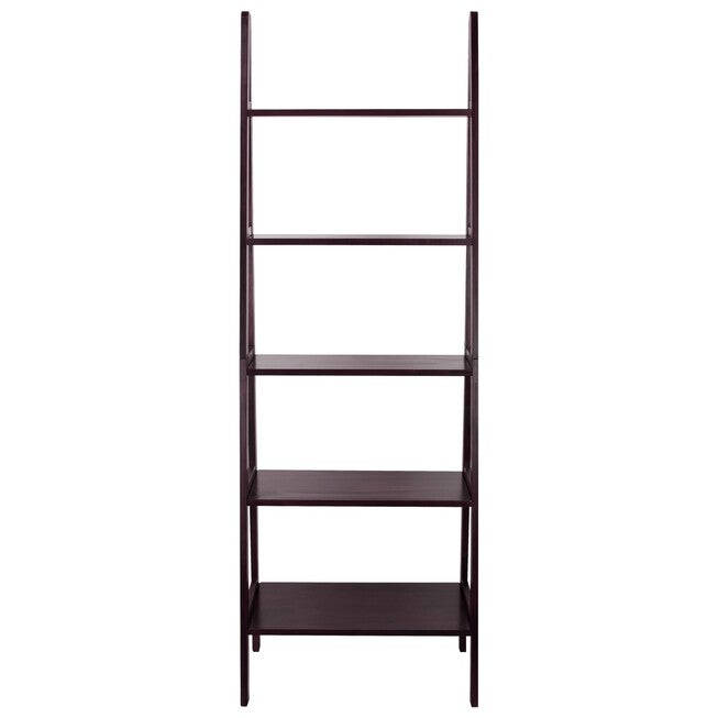 5-Shelf Ladder Bookcase-Espresso, ESPRESSO, hi-res image number 0