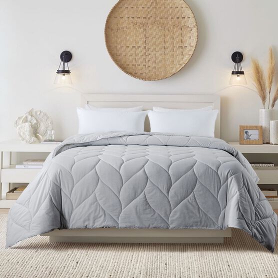 Antimicrobial Grey Down Alternative Comforter Comforters, GREY, hi-res image number null