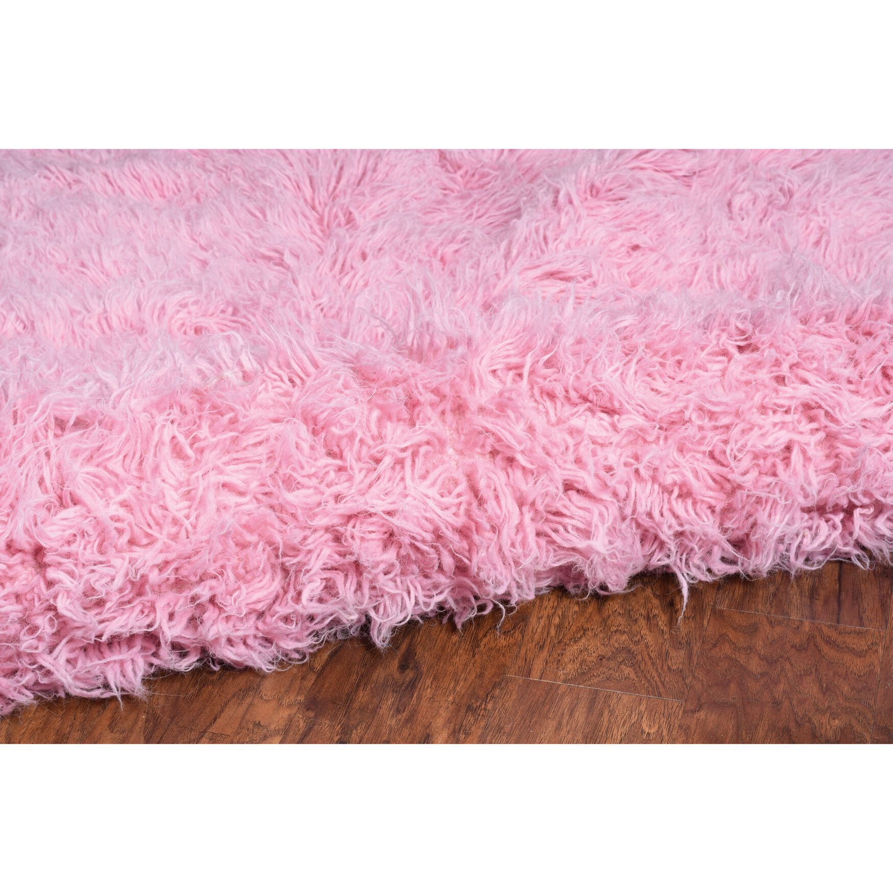 Flokati Pastel Pink Rug, , alternate image number 4