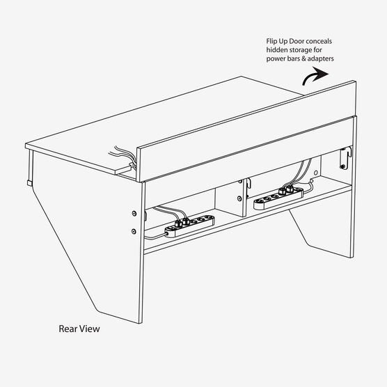 Minimal Tri Cubby Floating Desk Office Desks Brylane Home
