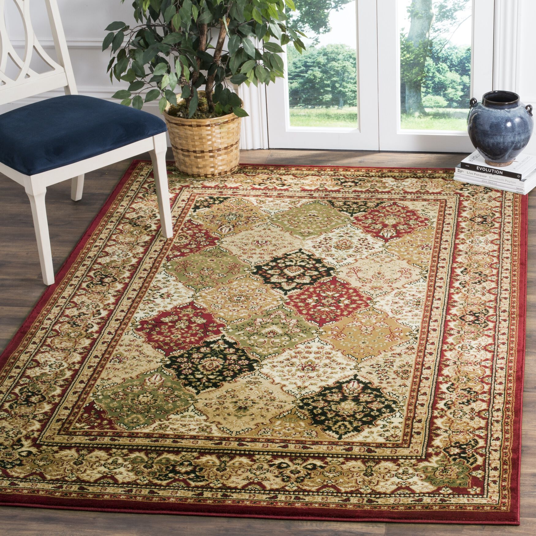 Lyndhurst 221 Multi / Red 6' X 9' Medium Rectangle Rug, , on-hover image number 1