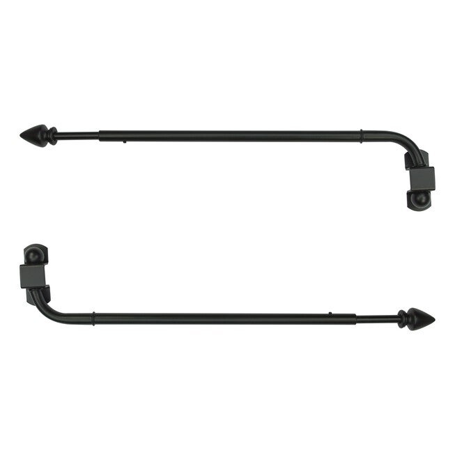 Arrow Window Curtain Swing Arm Pair Window, BLACK, hi-res image number 0