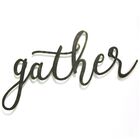 Black "Gather" Script Wall Decor, BLACK, hi-res image number null