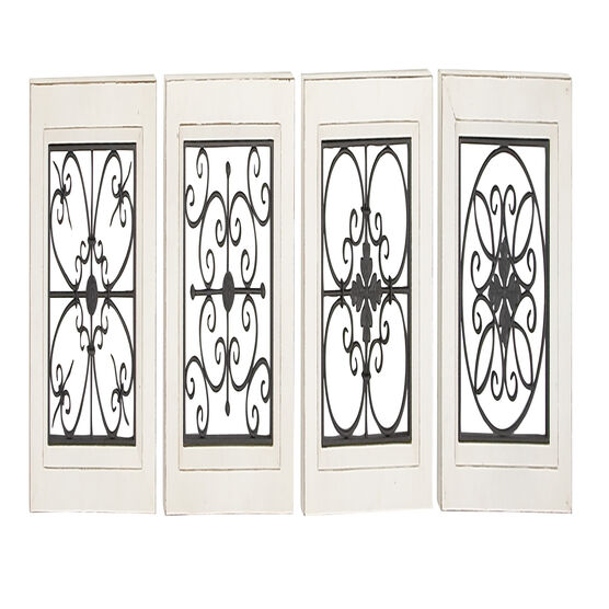 Set Of 4 Black Wood Farmhouse Wall Décor, , alternate image number null