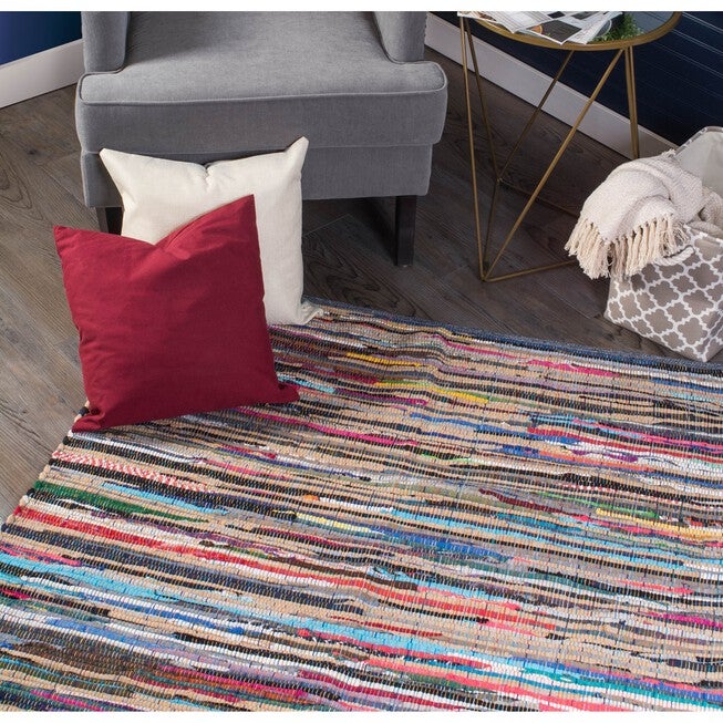 Multicolor Rag Rug 50X80 Cm Floor Coverings, , alternate image number null