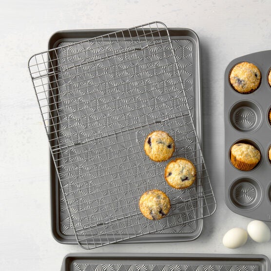 Baking Sheet 18 X 13 17 X 12 No Stick Rack, ASH GREY, hi-res image number null
