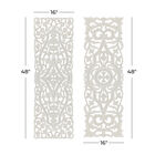 Set Of 2 White Mango Wood Farmhouse Abstract Wall Décor, , alternate image number null