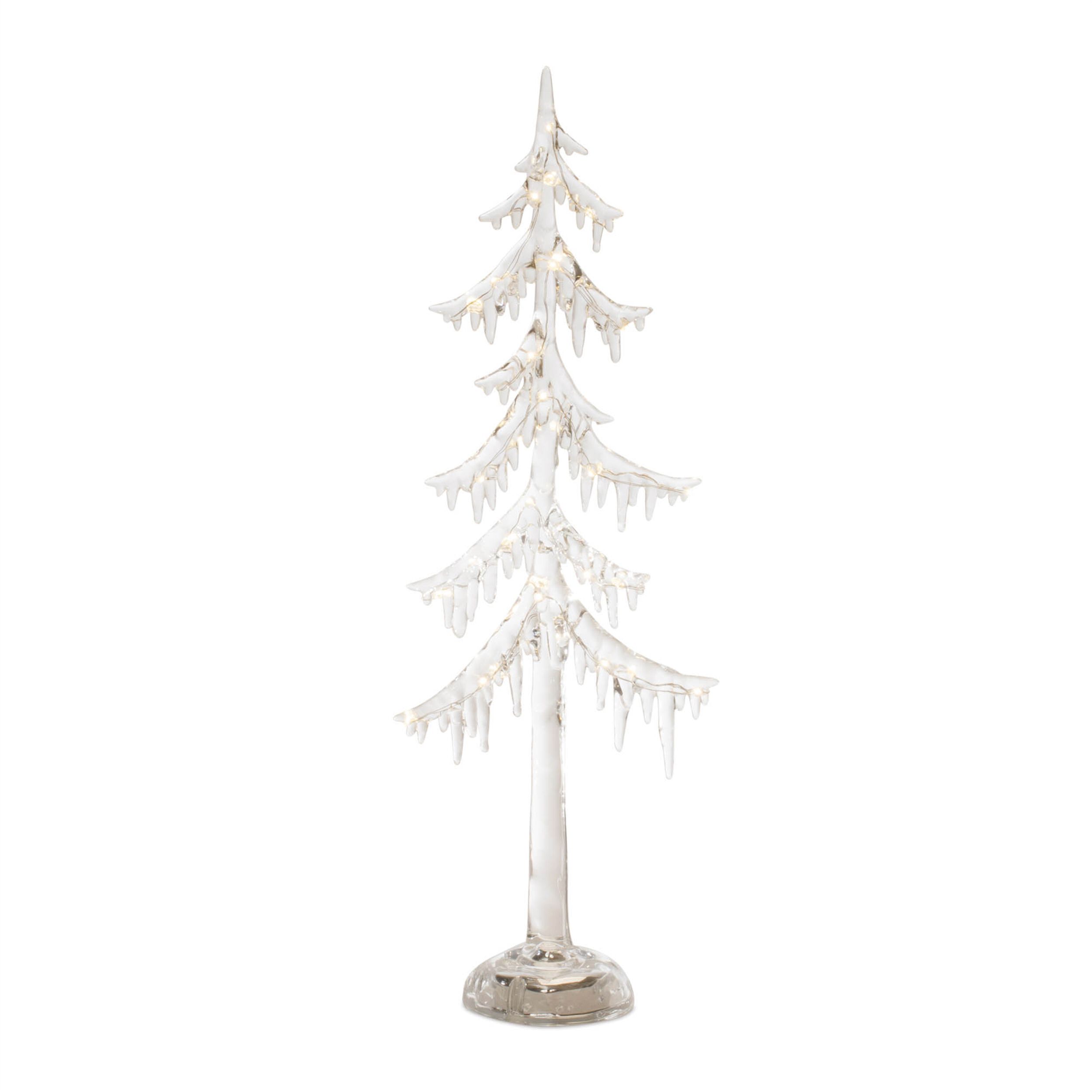 LED Acrylic Dripping Pine Tree (Set of 2), CLEAR, alternate image number 3