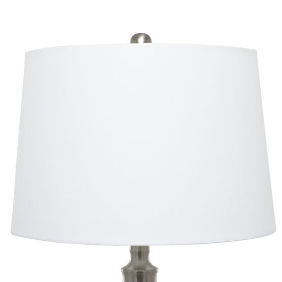 Set Of 3 Silver Coastal Table Lamp, , alternate image number null