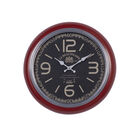 Red Vintage Metal Wall Clock, RED, hi-res image number null