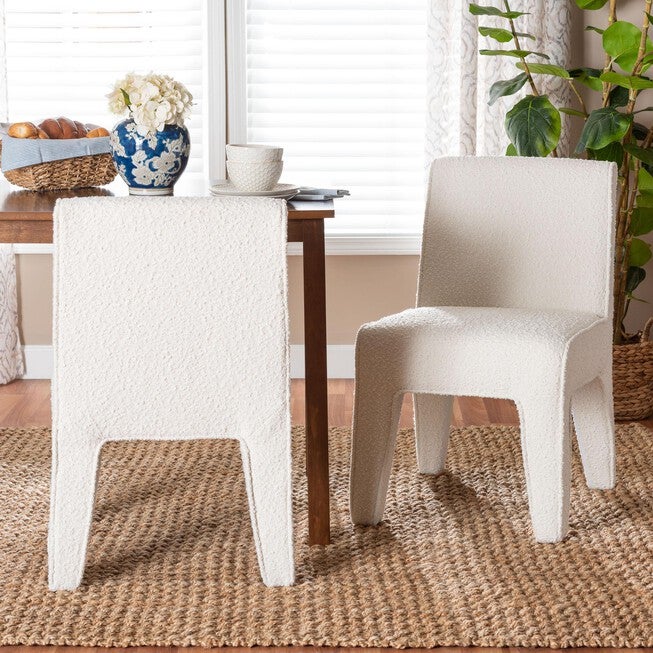 Helios Boucle Dining Chair Set of 2, CREAM, hi-res image number null