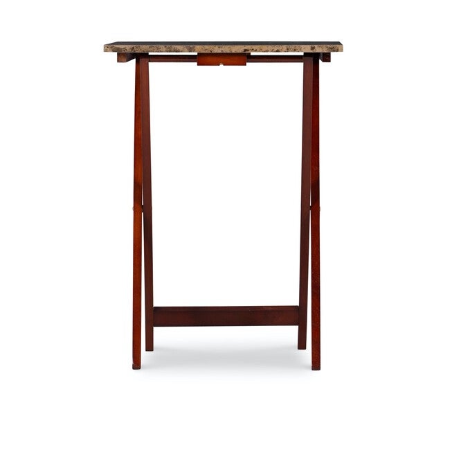 Jasper Tray Table Set Brown Faux Marble, , alternate image number 5