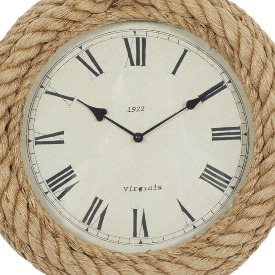 Beige Coastal Wood Wall Clock, , alternate image number null