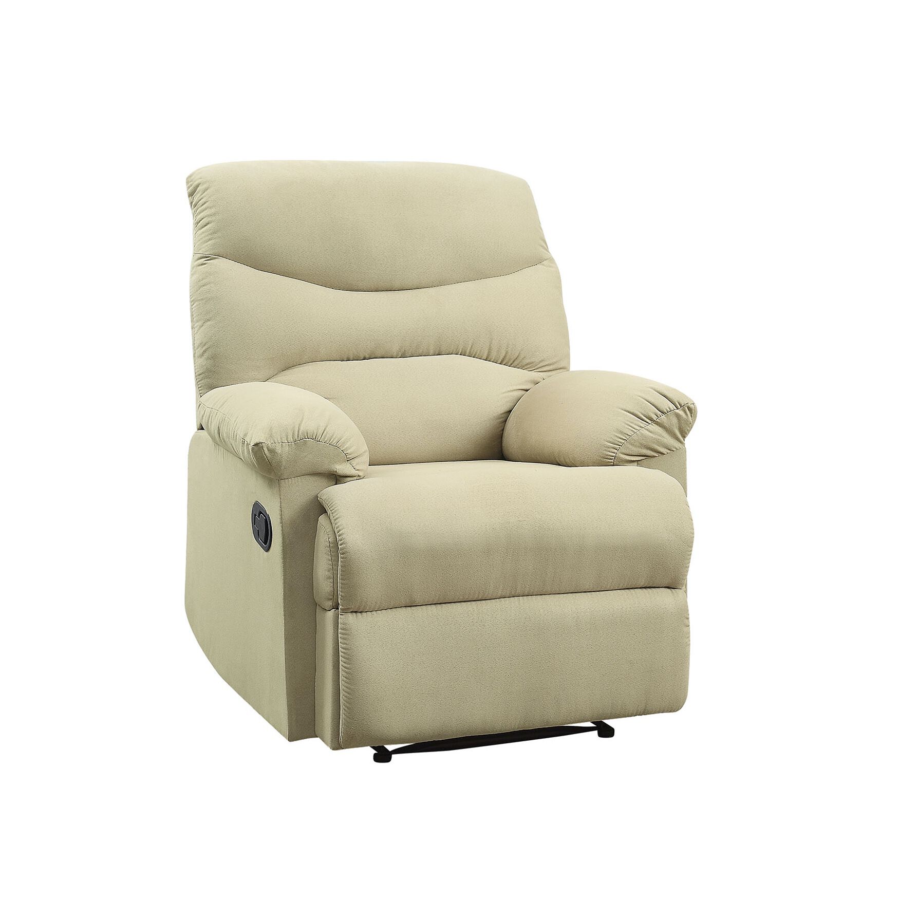 Affordable Recliner Motion Beige Microfiber