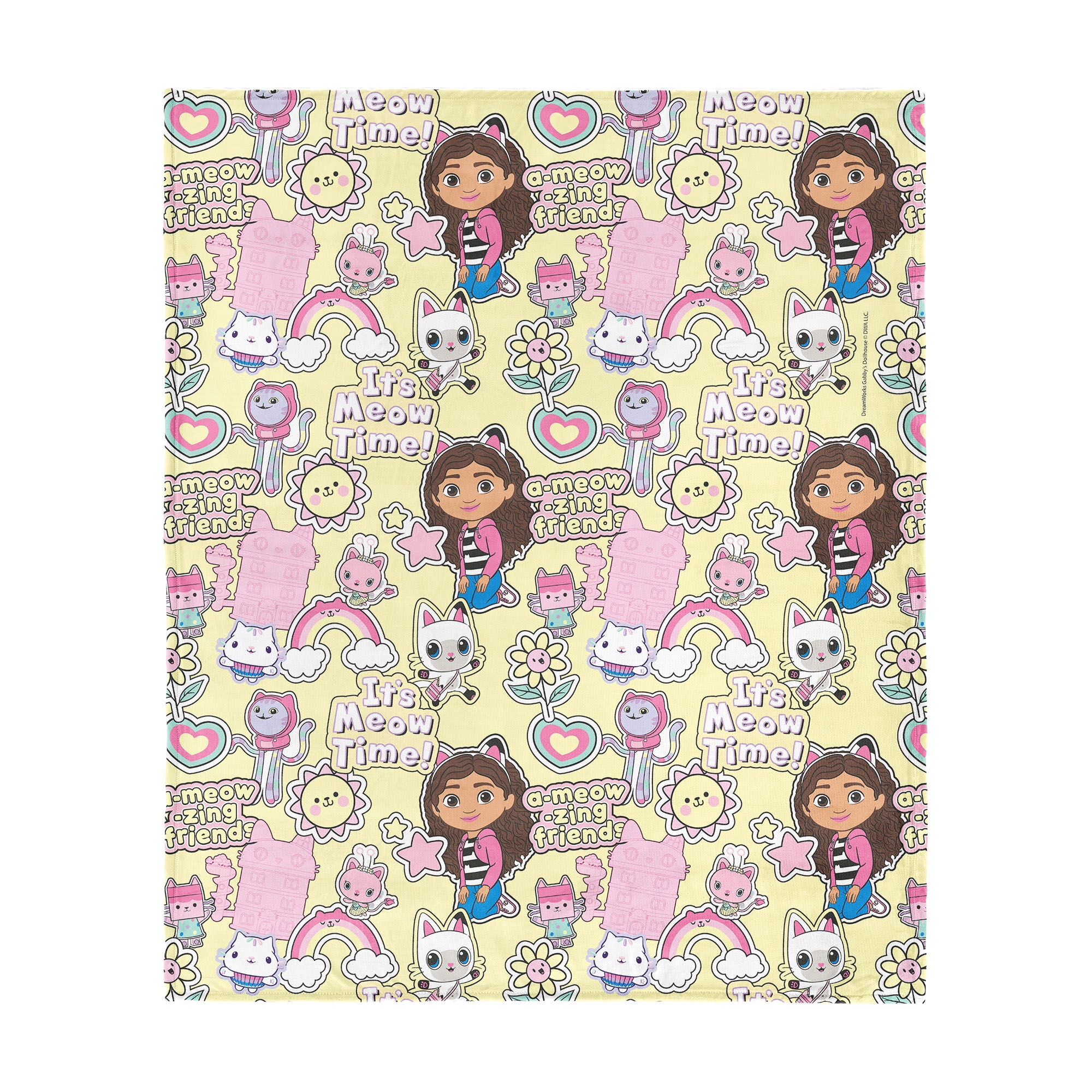 Universal Gabby's Dollhouse Silk Touch Throw Blanket 40x50 inches, MEOW TIME, hi-res image number 0