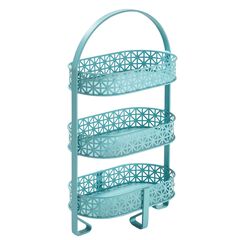 Bathroom Furniture Cabinets Stools More Brylane Home Isabel Three Tier Cut Out Storage