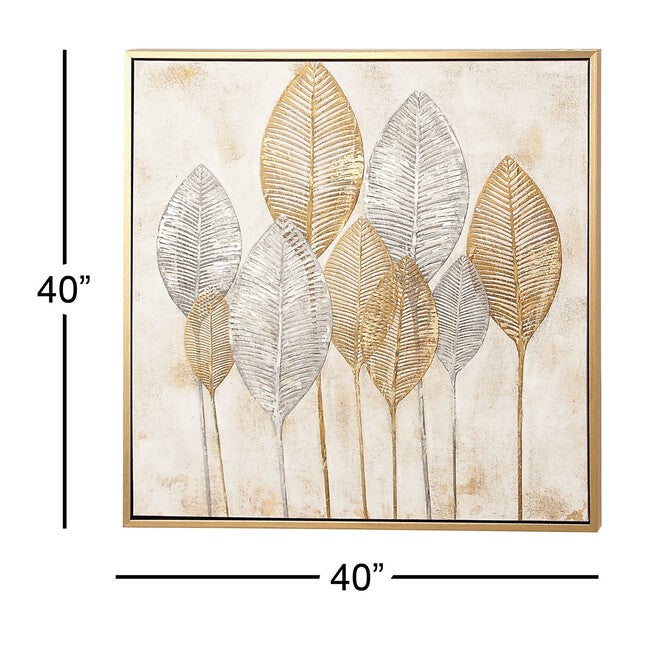Cosmoliving By Cosmopolitan Brown Canvas Wall Art Framed Wall Art, , alternate image number null