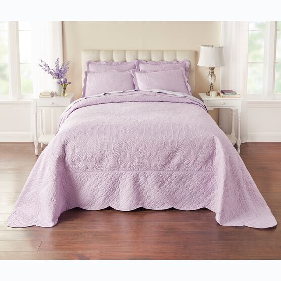 Lily Damask Embossed Bedspread, 