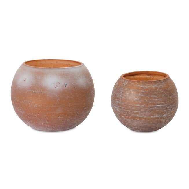 Votive Holder (Set of 2) 2.75 inchesH, 4 inchesH Glass, PINK/BROWN, hi-res image number null