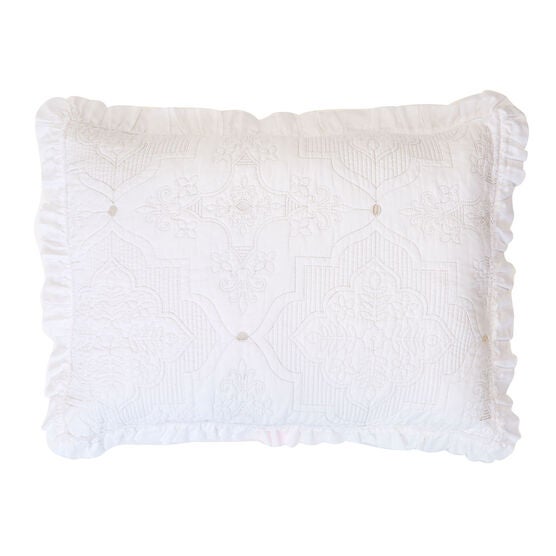 Sophia Embroidered Ruffle Sham, Sophia Embroidered Ruffle Sham,