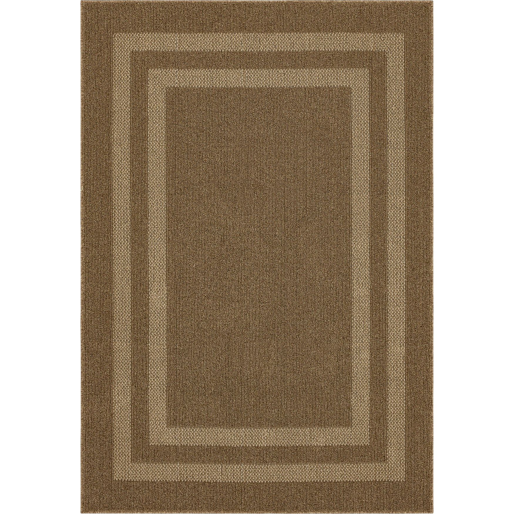 Hall Border Area Rug, PRALINE TAN, hi-res image number 0