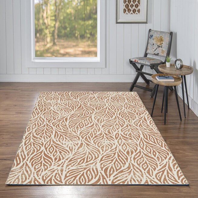 Washable Leona Ivory/Rust Rug, , alternate image number null