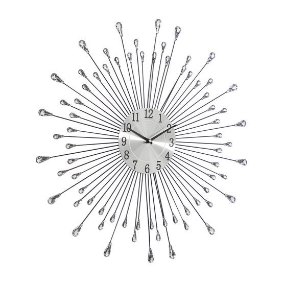 Silver Metal Modern Wall Clock, , alternate image number null