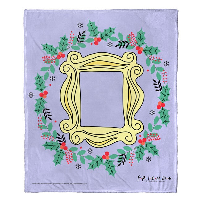 Wb Friends Wreath Silk Touch Throw Blanket, , on-hover image number null