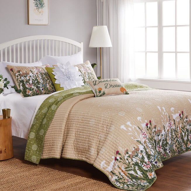 Dandelion Taupe Quilt Set, , on-hover image number null