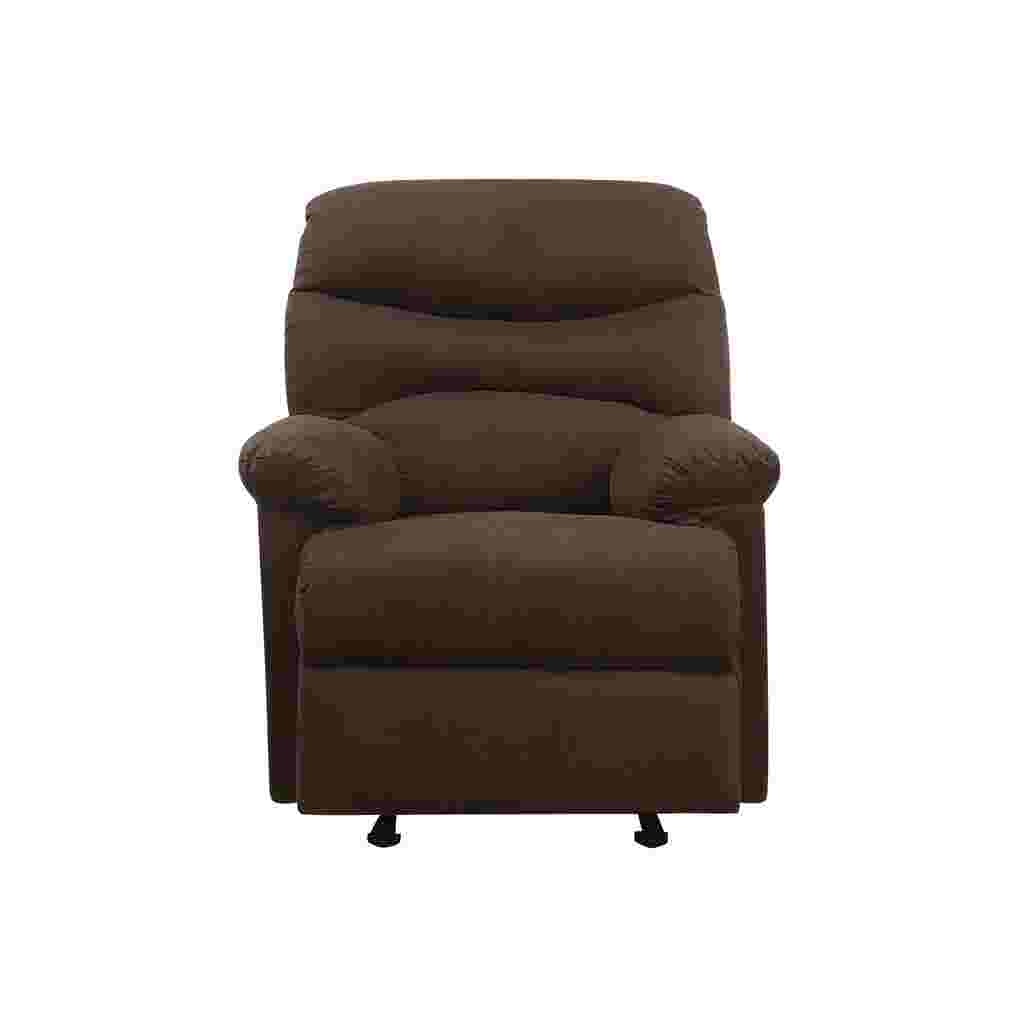 brown glider recliner with a plush design