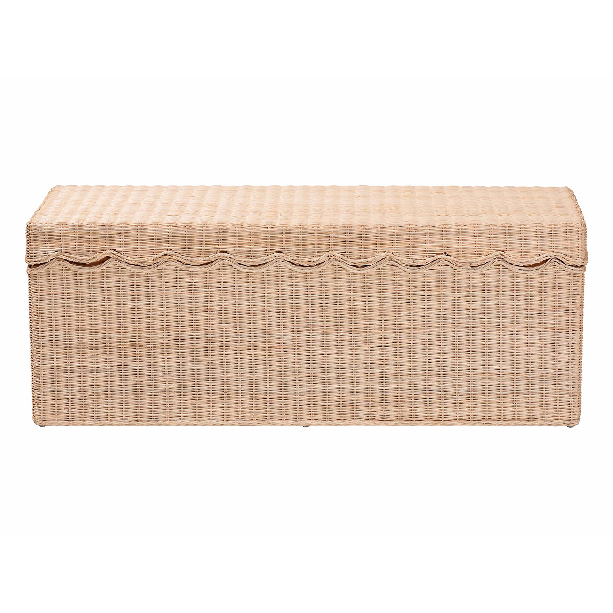 Damita Scallop Natural Rattan Chest, NATURAL, alternate image number 3