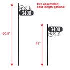 Nite Bright Scroll Reflective Address Post Sign, , on-hover image number null