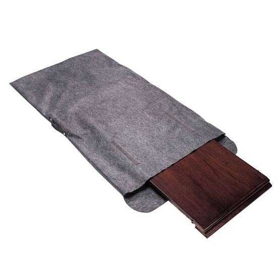 Dining Table Leaf Storage Bag With Handle, Ultra Soft And Thick Premium Quality Felt Secure Fit, Grey, GREY, hi-res image number null