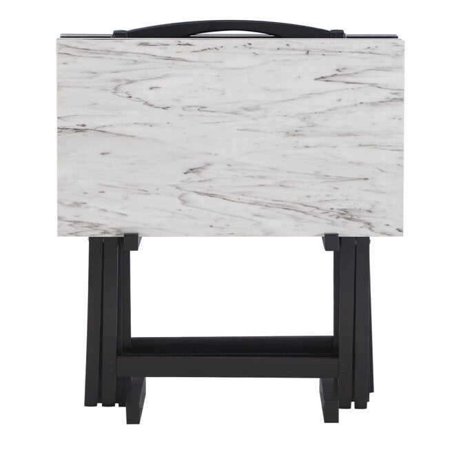 White Faux Marble Tray Set, , alternate image number 3