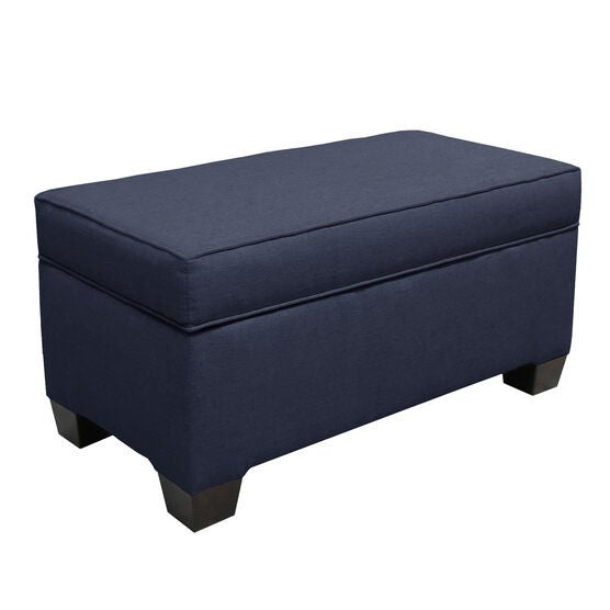 Upholstered Storage Bench in Linen, , alternate image number null