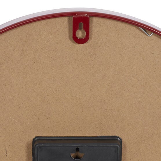 Round Red Wood Kensington Station Wall Clock, , on-hover image number null