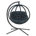 Hanging Ball Chair with Stand in Overland Black, , alternate image number 5