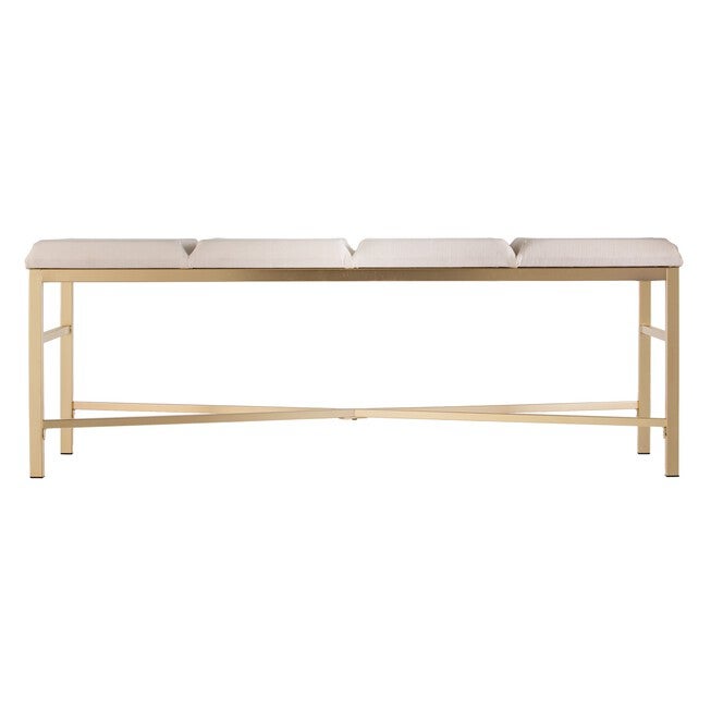 Orinda Gold Upholstered Entryway/Dining Bench, , alternate image number null