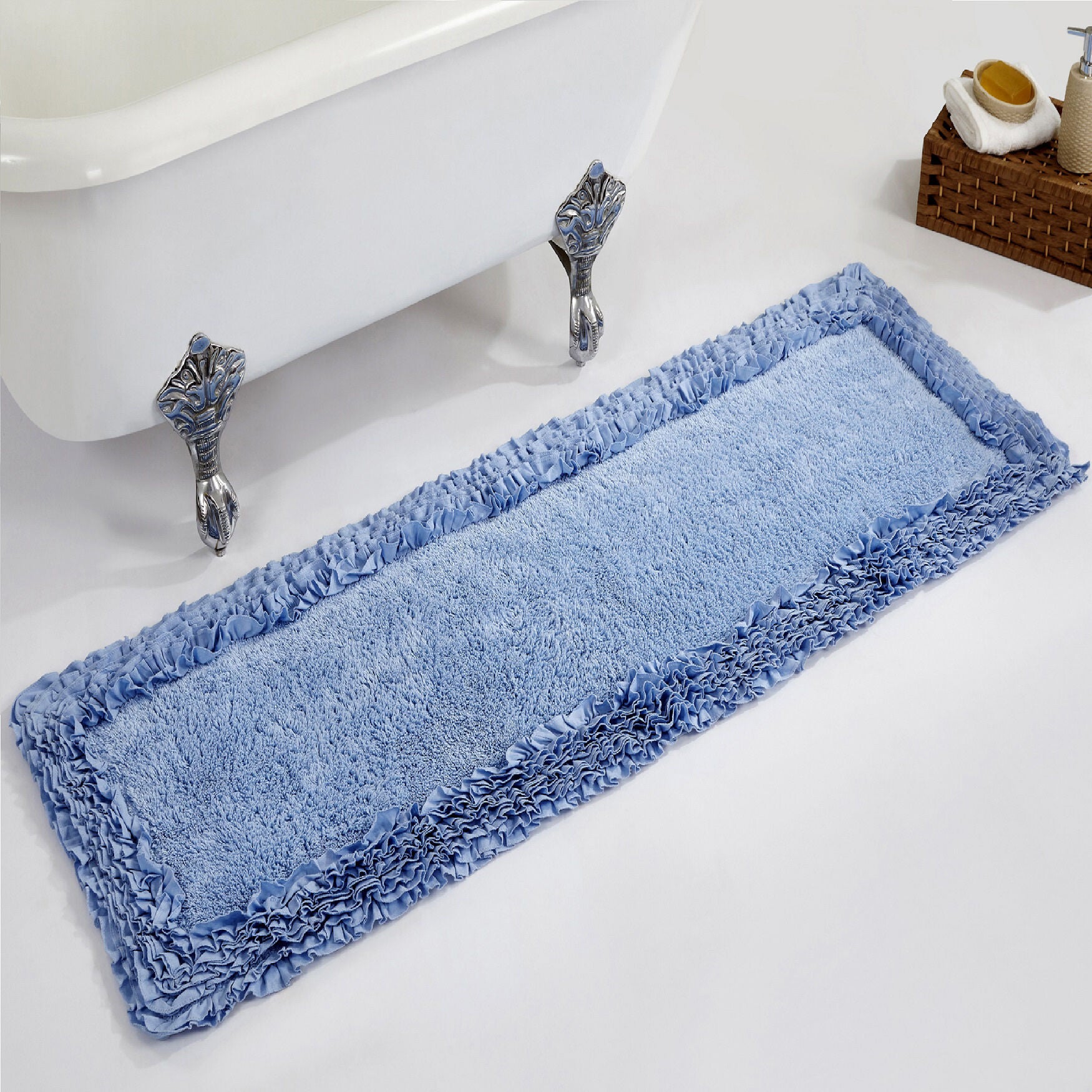 Shaggy Border Bath Rug Mat, 20" X 60