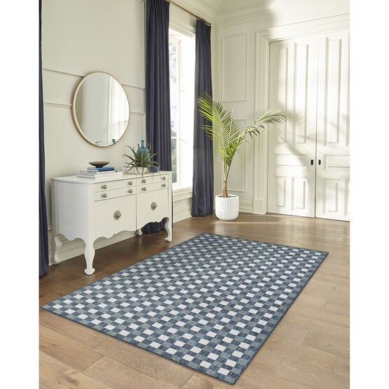 Liora Manne Carmel Gingham Indoor/Outdoor Rug, , on-hover image number null