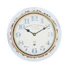 Set Of 2 White Metal Vintage Wall Clock, , alternate image number null