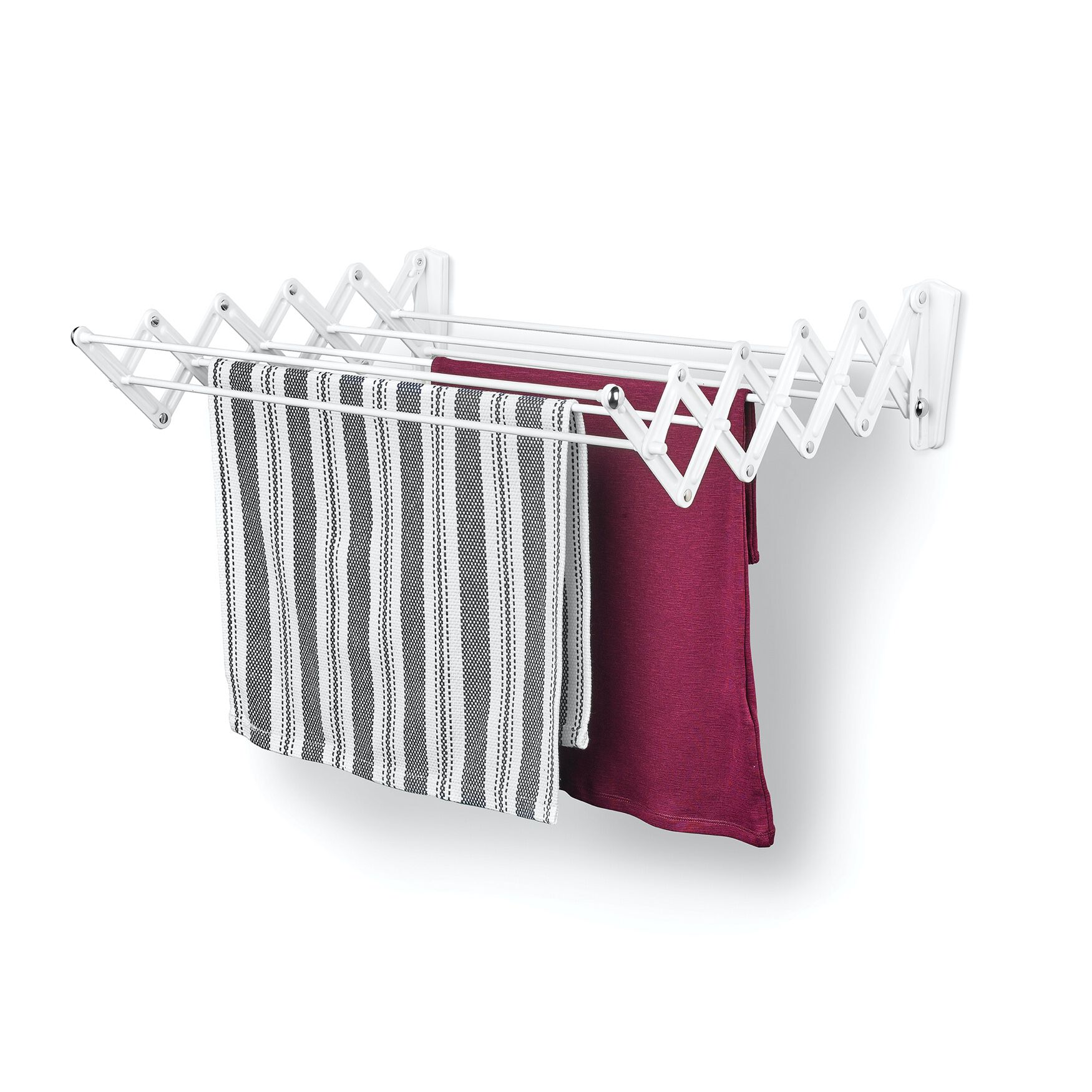 Simple 24 WALL MOUNT ACCORDION DRYER White Brylane Home