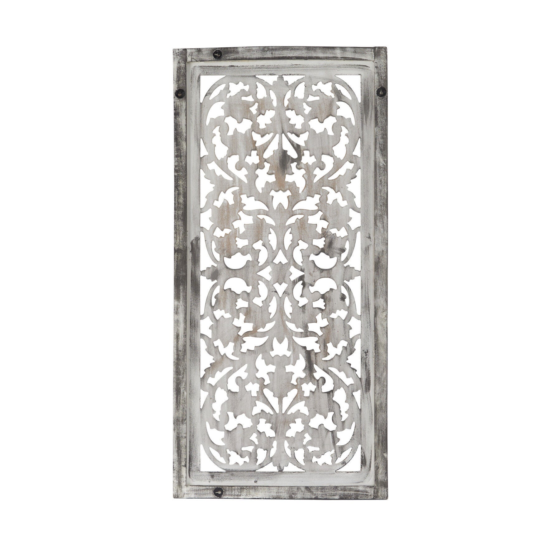 Cream Traditional Floral Mango Wood Wall Decor Wall Decor, , alternate image number 2