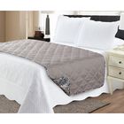 French Demask Reversible Quilted Bed Runner Protector, , on-hover image number null